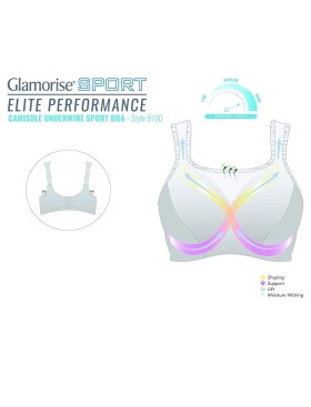 Спортивный бюстгальтер Glamorise GI9160 розовый, Цвет: розовый, Размеры: 100C, изображение 9