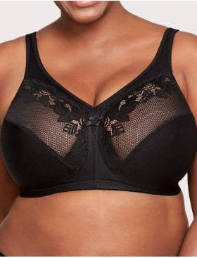 Бескаркасный бюстгальтер минимайзер Glamorise GI1003 черный, Цвет: черный, Размеры: 95H