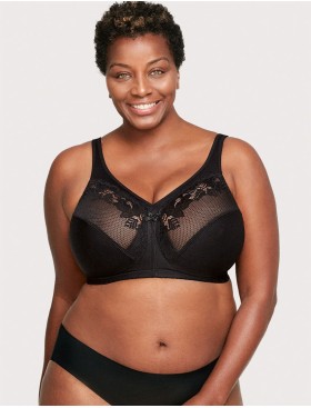 Бескаркасный бюстгальтер минимайзер Glamorise GI1003 черный, Цвет: черный, Размеры: 95H, изображение 7