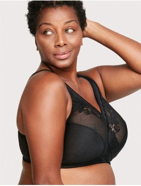 Бескаркасный бюстгальтер минимайзер Glamorise GI1003 черный, Цвет: черный, Размеры: 95H, изображение 4