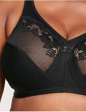 Бескаркасный бюстгальтер минимайзер Glamorise GI1003 черный, Цвет: черный, Размеры: 95H, изображение 5