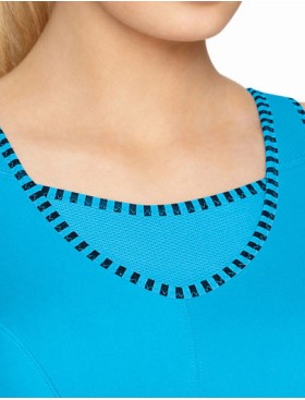 Бюстгальтер для спорта Glamorise GI1066 бирюзовый, Цвет: бирюзовый, Размеры: 110C, изображение 4