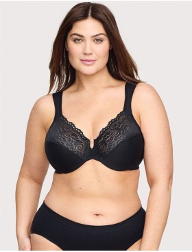 Бюстгальтер на широких бретелях Glamorise GI1240 черный, Цвет: черный, Размеры: 100G, изображение 7