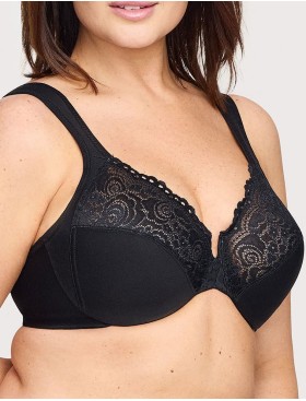 Бюстгальтер на широких бретелях Glamorise GI1240 черный, Цвет: черный, Размеры: 100G, изображение 4