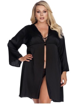 Черный пеньюар Gorgeous LAURA ROBE, Цвет: черный, Размеры: XL/2XL