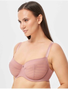 Бюстгальтер балконет мягкий Milavitsa 127640 камелия/нюд, Цвет: камелия/нюд, Размеры: 80F, изображение 4