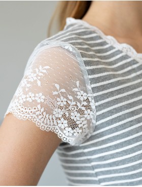 Пижама с брюками женская Opium M-139/P-118, Цвет: серо-белый, Размеры: S, изображение 4