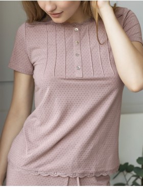 Легкая пижама с шортами Opium M-141/P-120, Цвет: дымчатая лаванда, Размеры: S, изображение 3