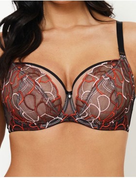 Бюстгальтер мягкий Subtille AMANDA soft черный с красным, Цвет: черный+красный, Размеры: 70L