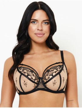 Бюстгальтер мягкий Subtille AVRIL soft, Цвет: черный+телесный, Размеры: 65H, изображение 3