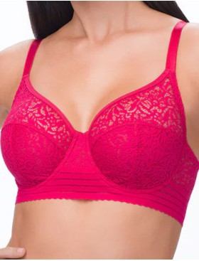 Мягкий бюстгальтер с широким поясом VOVA PAOLA V48411 азалия, Цвет: азалия, Размеры: 75E