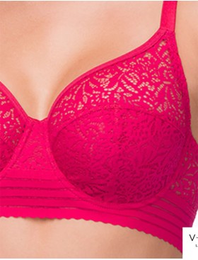 Мягкий бюстгальтер с широким поясом VOVA PAOLA V48411 азалия, Цвет: азалия, Размеры: 75E, изображение 5