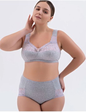 Трусы хлопковые Valmira 2911/C серый с лотосом, Цвет: серый с лотосом, Размеры: M, изображение 3