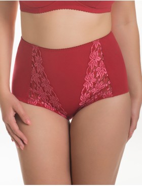 Высокие хлопковые трусы Valmira 2918/C брусничный, Цвет: брусничный, Размеры: 4XL