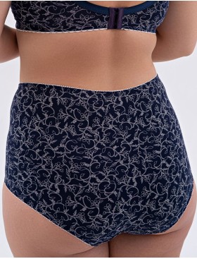 Высокие хлопковые трусы Valmira 2918/C синий с молоком, Цвет: синий с молоком, Размеры: L, изображение 2