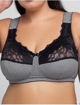 Хлопковый бюстгальтер Valmira 1101/G-1102/G гусиные лапки, Цвет: гусиные лапки, Размеры: 90D