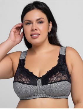 Хлопковый бюстгальтер Valmira 1101/G-1102/G гусиные лапки, Цвет: гусиные лапки, Размеры: 90D, изображение 3