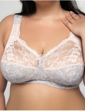 Хлопковый бюстгальтер Valmira 1101/G-1102/G синий меланж, Цвет: синий меланж, Размеры: 100G