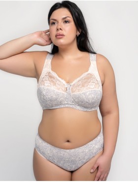 Хлопковый бюстгальтер Valmira 1101/G-1102/G синий меланж, Цвет: синий меланж, Размеры: 100G, изображение 6