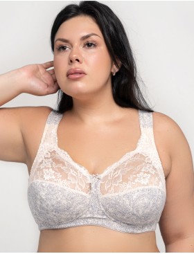 Хлопковый бюстгальтер Valmira 1101/G-1102/G синий меланж, Цвет: синий меланж, Размеры: 100G, изображение 3