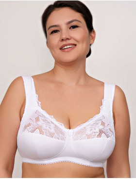 Хлопковый бюстгальтер без косточек Valmira 1101-1102 белый, Цвет: белый, Размеры: 100G, изображение 3