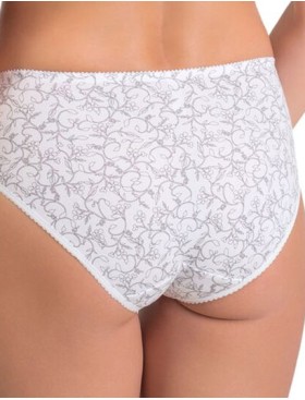 Трусы слипы хлопковые Valmira 2923/C белый с серым, Цвет: белый с серым, Размеры: S, изображение 2