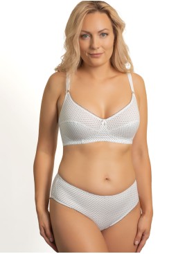 Бюстгальтер бескаркасный хлопковый Valmira 1103/C белый в крапинку, Цвет: белый в крапинку, Размеры: 90D, изображение 2