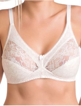 Хлопковый бескаркасный бюстгальтер Valmira 1141/C молоко с аметистом, Цвет: молоко с аметистом, Размеры: 90D