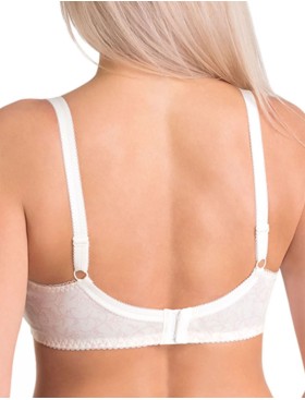 Хлопковый бескаркасный бюстгальтер Valmira 1141/C молоко с аметистом, Цвет: молоко с аметистом, Размеры: 90D, изображение 2