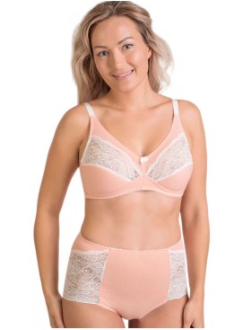 Хлопковый бескаркасный бюстгальтер Valmira 1141/C нектар персика в крапинку, Цвет: нектар персика в кра, Размеры: 90D, изображение 2