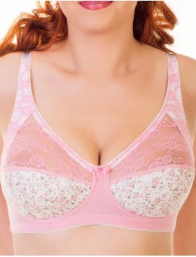 Хлопковый бюстгальтер без косточек Valmira 1202/C иллюзия розы, Цвет: иллюзия розы, Размеры: 90D