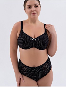 Высокие хлопковые трусы Valmira 2918/C черный в крапинку, Цвет: черный в крапинку, Размеры: 5XL, изображение 2