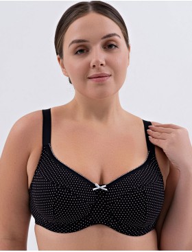 Натуральный бюстгальтер Valmira 1203/C черный в крапинку, Цвет: черный в крапинку, Размеры: 80E, изображение 3