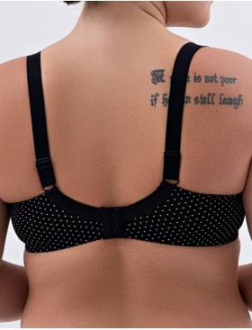 Натуральный бюстгальтер Valmira 1203/C черный в крапинку, Цвет: черный в крапинку, Размеры: 80E, изображение 2