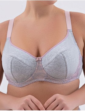 Натуральный бюстгальтер Valmira 1203/C серый меланж, Цвет: серый меланж, Размеры: 80F