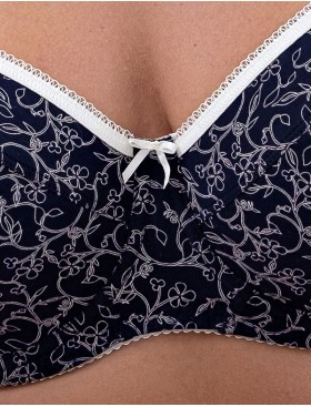 Натуральный бюстгальтер Valmira 1203/C синий с молоком, Цвет: синий с молоком, Размеры: 85C, изображение 5