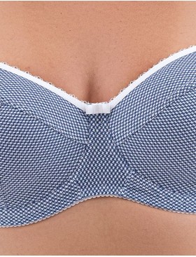 Бюстгальтер из хлопка Valmira 1203/G нежно-васильковый, Цвет: нежно-васильковый, Размеры: 85E, изображение 5