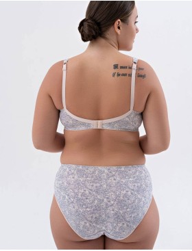 Хлопковый бюстгальтер без косточек Valmira 1205/G cиний меланж, Цвет: cиний меланж, Размеры: 80E, изображение 7