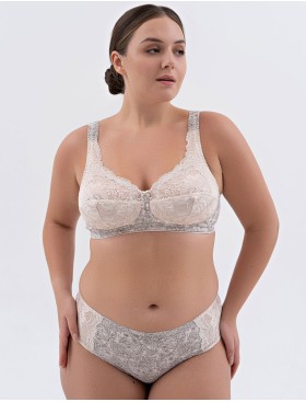 Хлопковый бюстгальтер без косточек Valmira 1205/G пион меланж, Цвет: пион меланж, Размеры: 90D, изображение 6