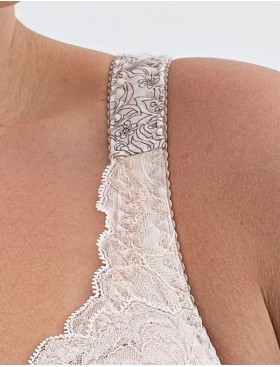 Бюстгальтер хлопковый без косточек Valmira 1206/G пион меланж, Цвет: пион меланж, Размеры: 90D, изображение 4