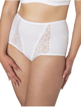 Высокие хлопковые трусы Valmira 2918/C белый в крапинку, Цвет: белый в крапинку, Размеры: M