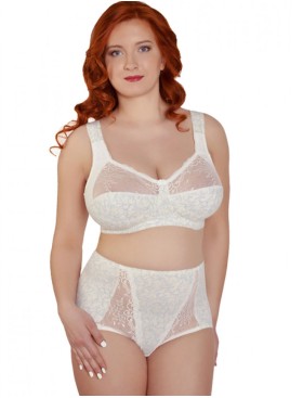 Высокие хлопковые трусы Valmira 2918/C молоко с голубым, Цвет: молоко с голубым, Размеры: L, изображение 2