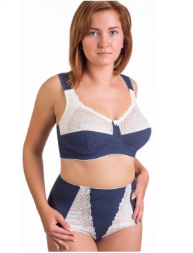 Высокие хлопковые трусы Valmira 2918/C синий в крапинку, Цвет: синий в крапинку, Размеры: M, изображение 3