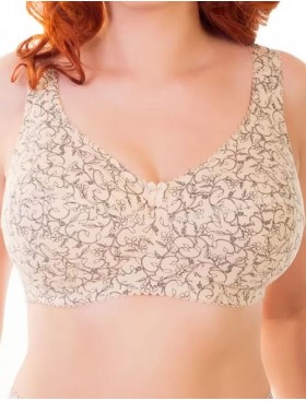 Бюстгальтер на широких лямках Valmira 1121/C бежевый с черным, Цвет: бежевый с черным, Размеры: 75H