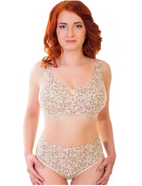 Бюстгальтер на широких лямках Valmira 1121/C бежевый с черным, Цвет: бежевый с черным, Размеры: 75H, изображение 5