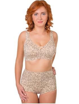 Бюстгальтер на широких лямках Valmira 1121/C бежевый с черным, Цвет: бежевый с черным, Размеры: 75H, изображение 6