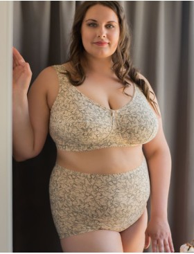 Бюстгальтер на широких лямках Valmira 1121/C бежевый с черным, Цвет: бежевый с черным, Размеры: 75H, изображение 2