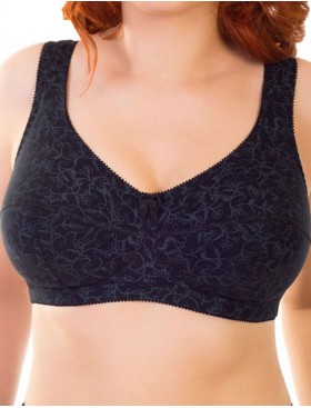 Бюстгальтер на широких лямках Valmira 1121/C черный с серым, Цвет: черный с серым, Размеры: 115D