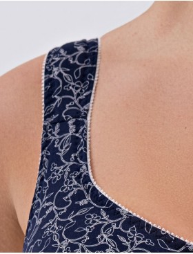 Бюстгальтер на широких лямках Valmira 1121/C синий с молоком, Цвет: синий с молоком, Размеры: 115D, изображение 4