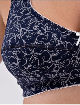 Бюстгальтер на широких лямках Valmira 1121/C синий с молоком, Цвет: синий с молоком, Размеры: 115D, изображение 5